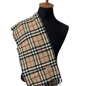 Burberry Plaid Wool Scarf